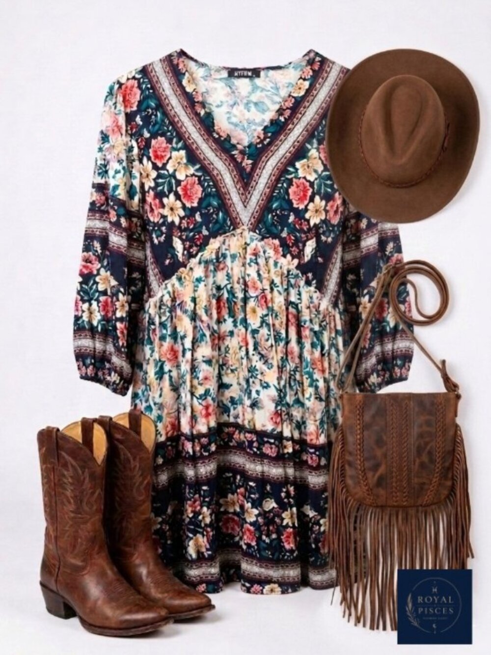 Floral "Patch-work" Baby doll dress